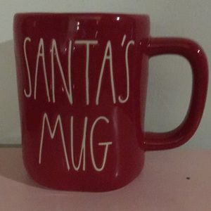 Rae Dunn merry Christmas red mug Santa’s mug